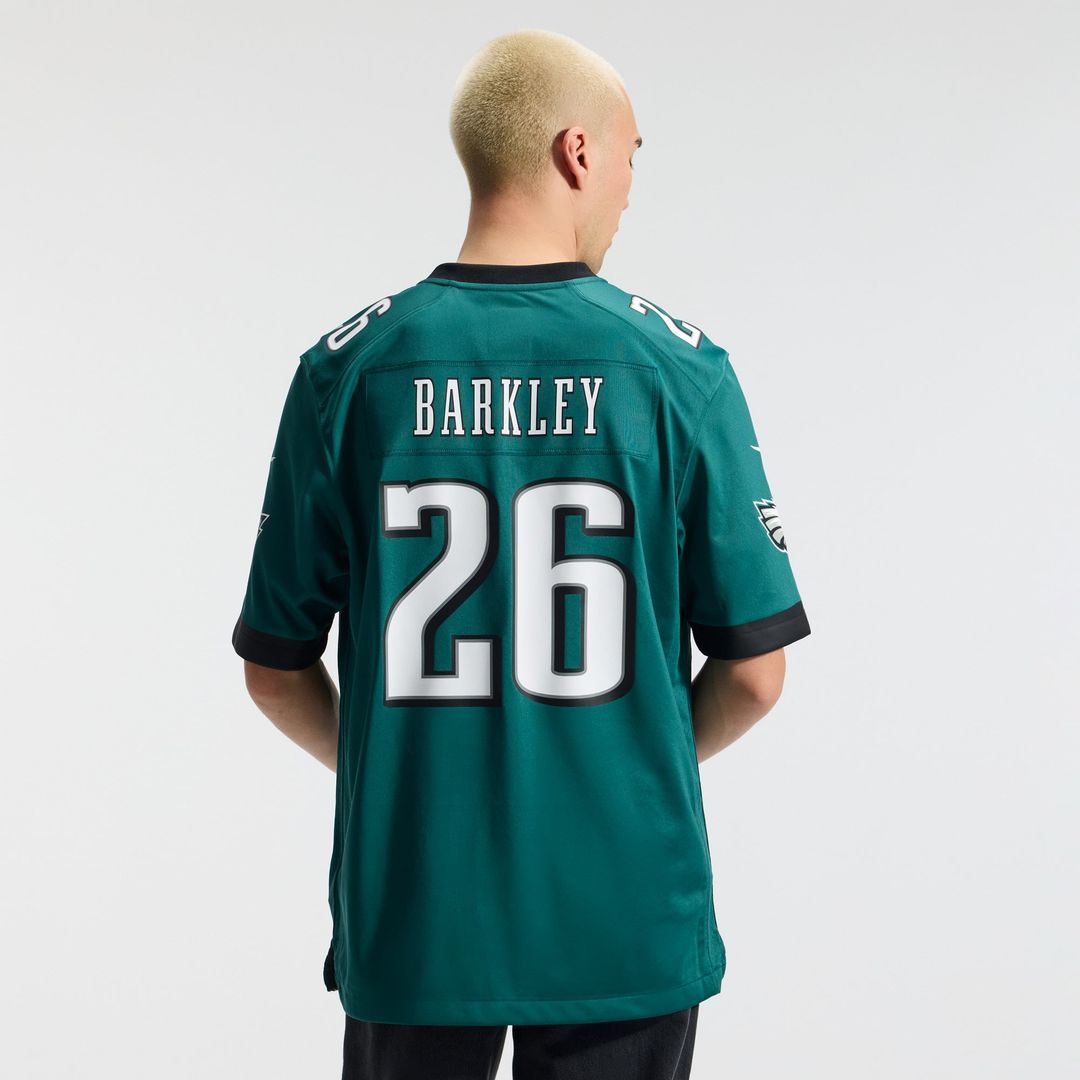 Philadelphia Eagles Saquon Barkley Nike White Game Jersey