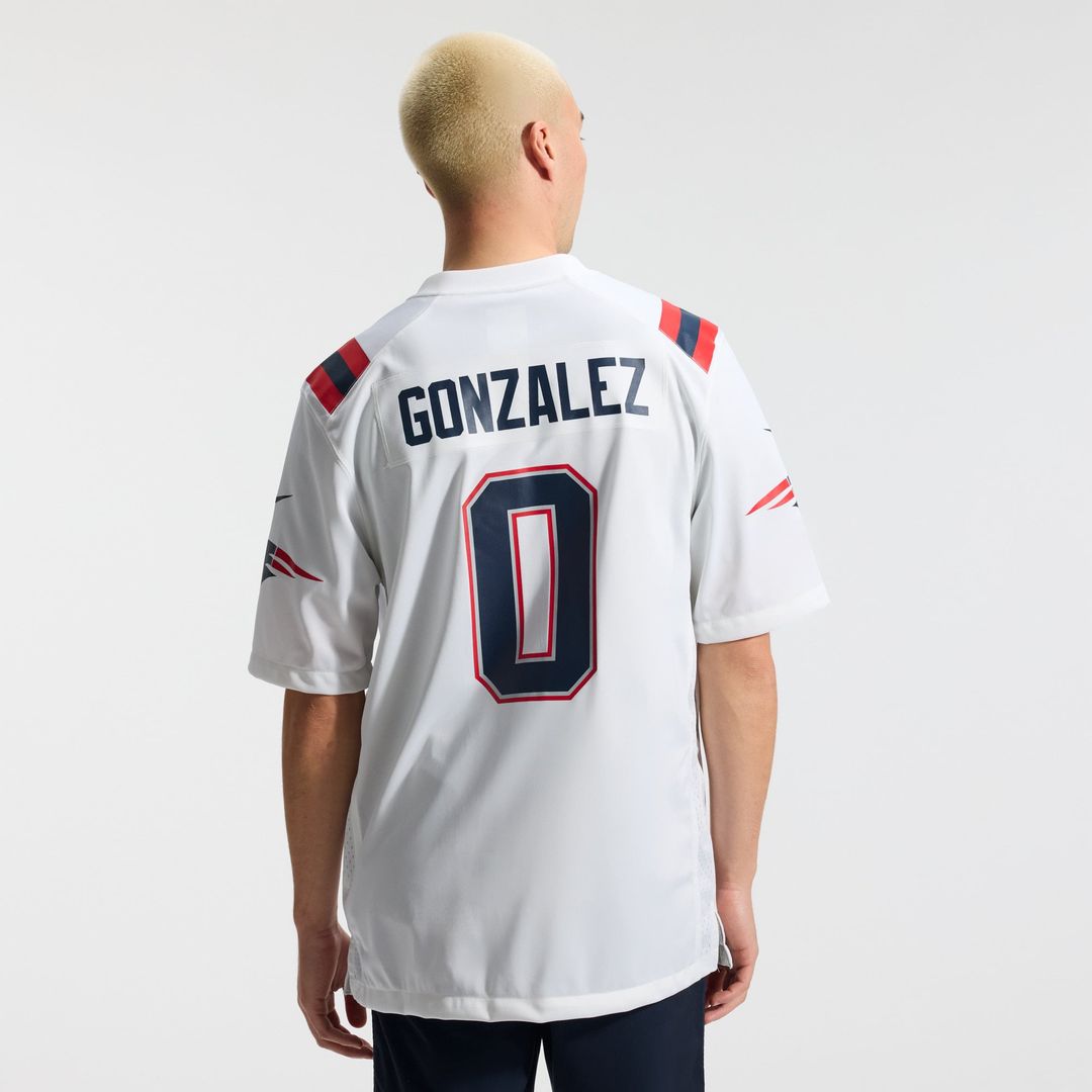 New England Patriots Christian Gonzalez Nike Navy Team Game Jersey
