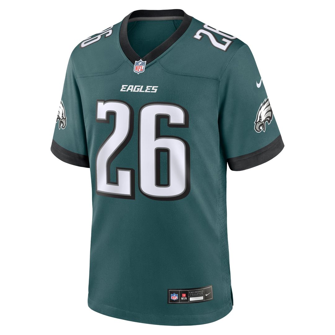 Philadelphia Eagles Saquon Barkley Nike Midnight Green Game Player Jersey