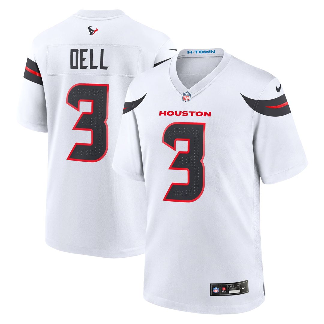 Houston Texans Tank Dell Nike White Game Jersey