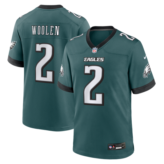 Philadelphia Eagles Tariq Woolen Nike Midnight Green Team Game Jersey
