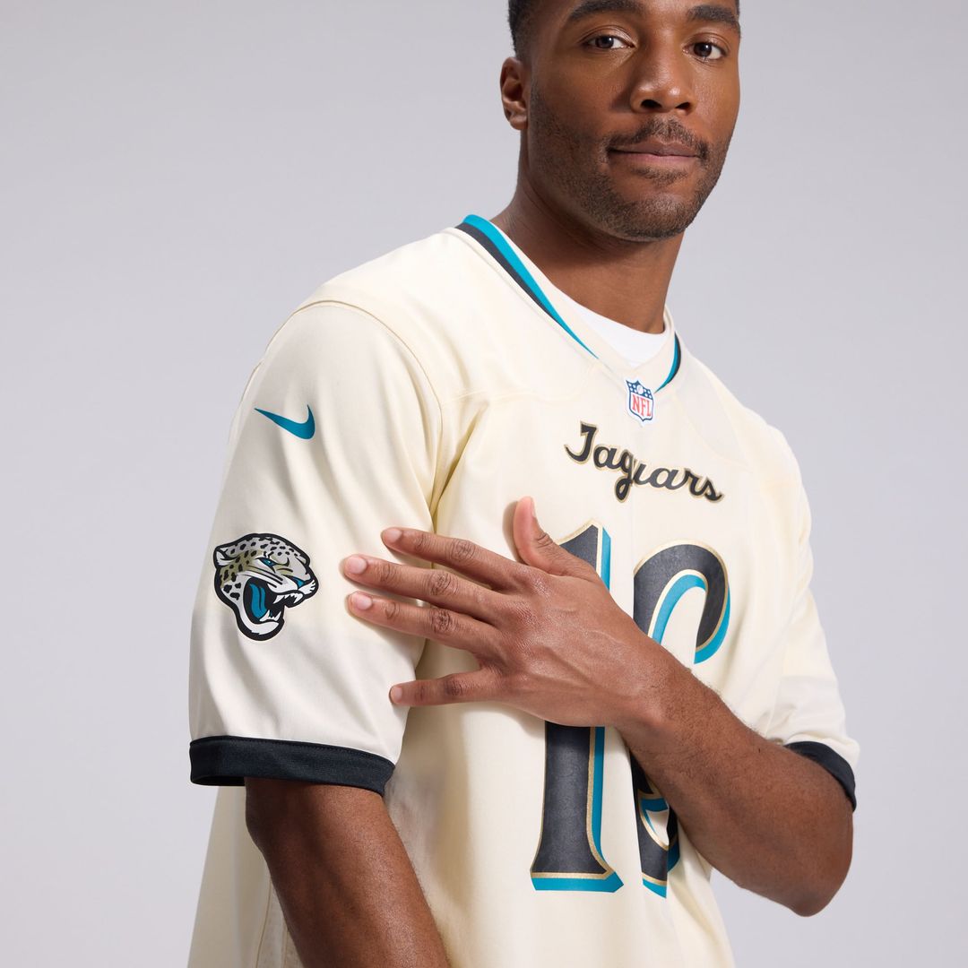 Jacksonville Jaguars Trevor Lawrence Nike Natural 2026 Rivalries Collection Game Jersey