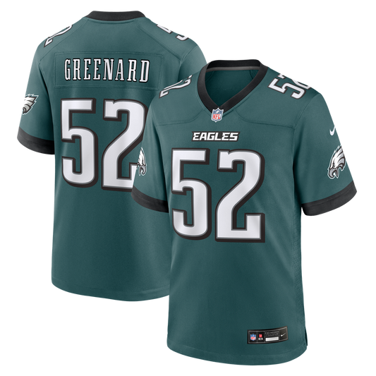 Philadelphia Eagles Jonathan Greenard Nike Midnight Green Team Game Jersey