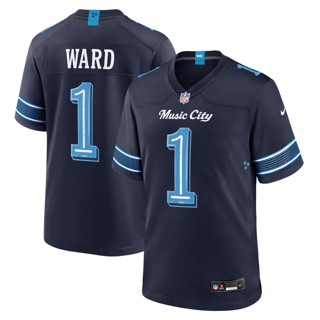 Tennessee Titans Cameron Ward Nike Navy 2026 Rivalries Collection Game Jersey