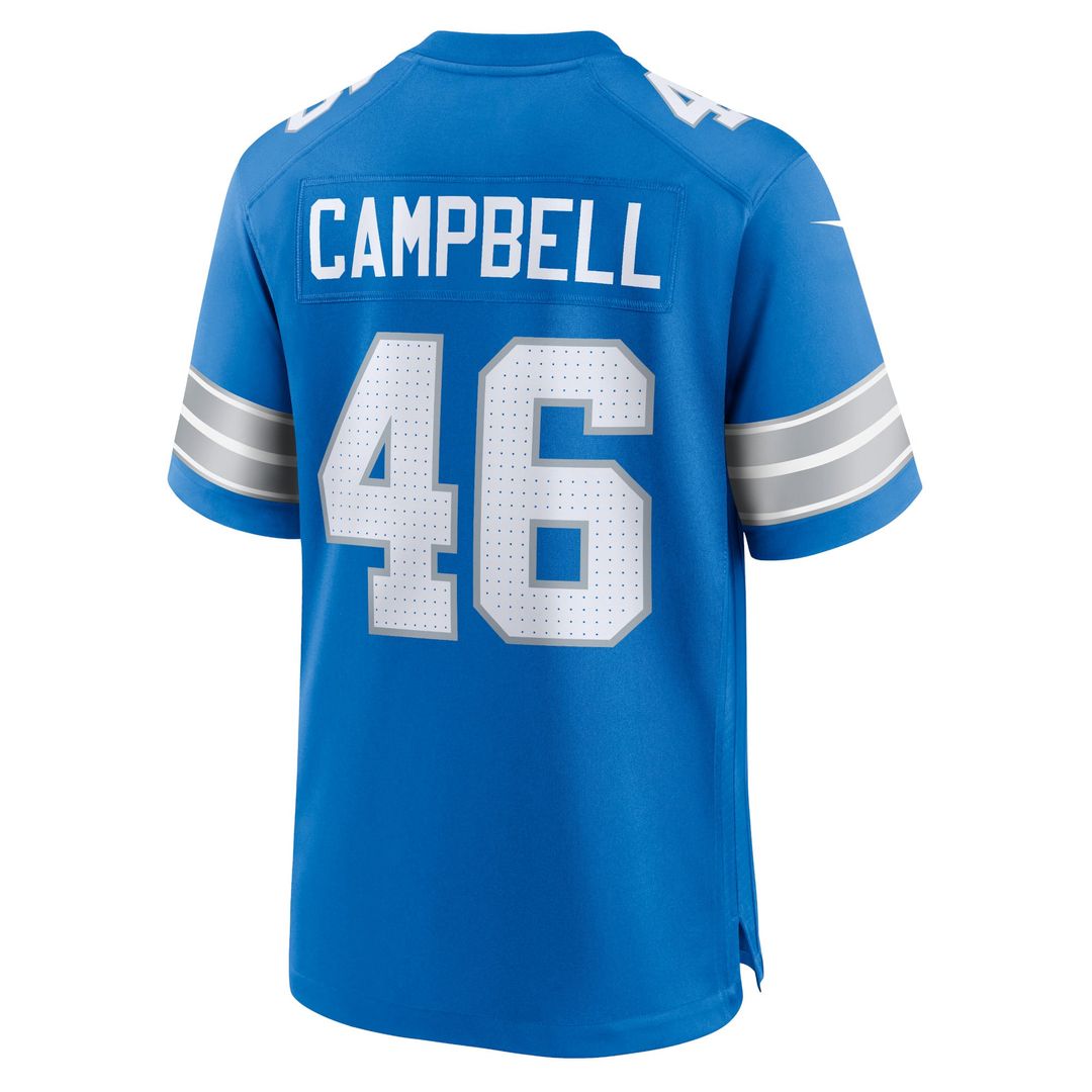 Detroit Lions Jack Campbell Nike White White Game Jersey
