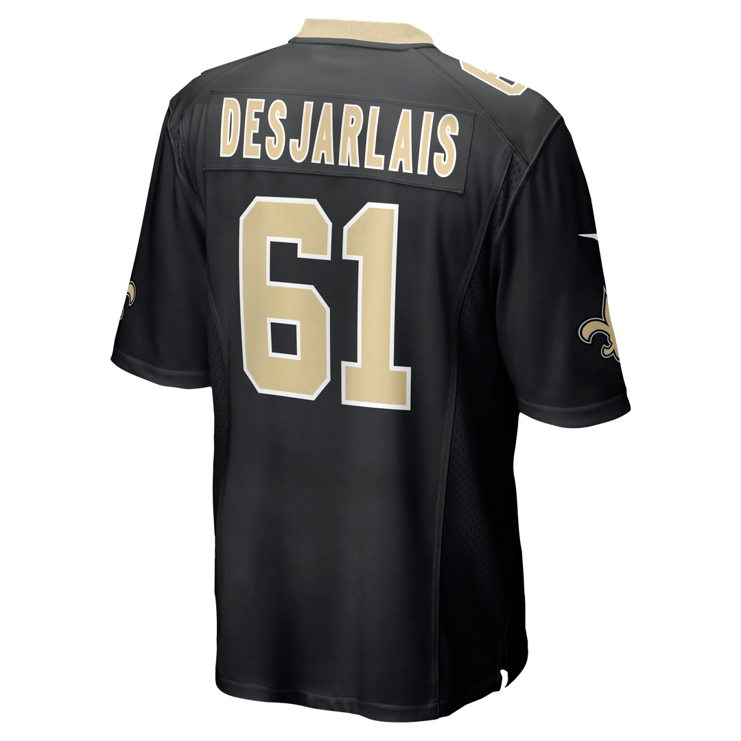 New Orleans Saints Drew Desjarlais Nike Black Game Player Jersey