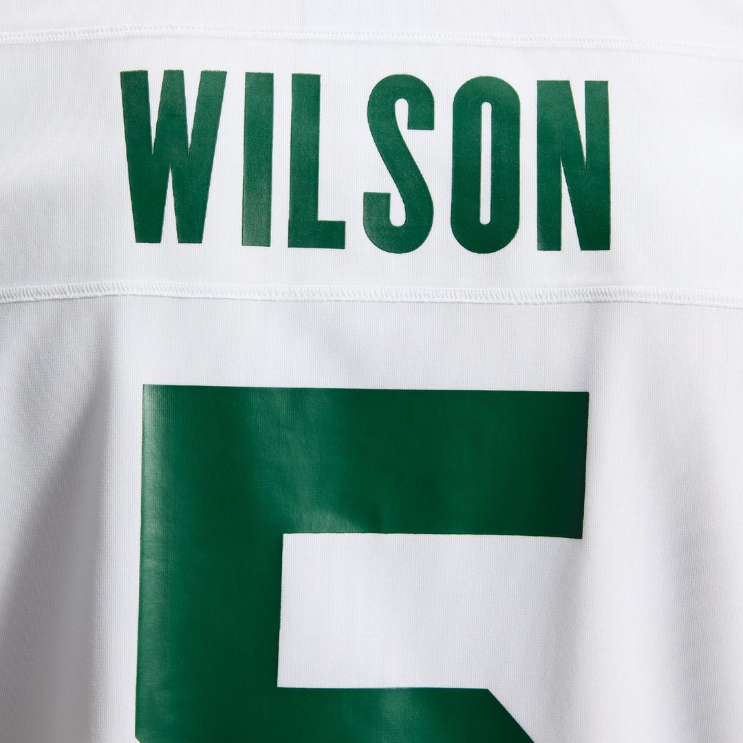 New York Jets Garrett Wilson Nike Legacy White Game Jersey