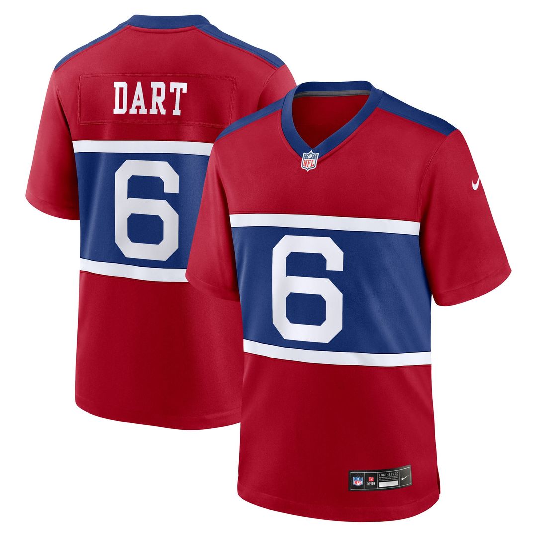 New York Giants Jaxson Dart Nike Royal Team Game Jersey