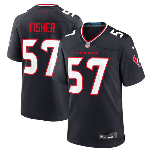 Houston Texans Blake Fisher Nike Navy Team Game Jersey