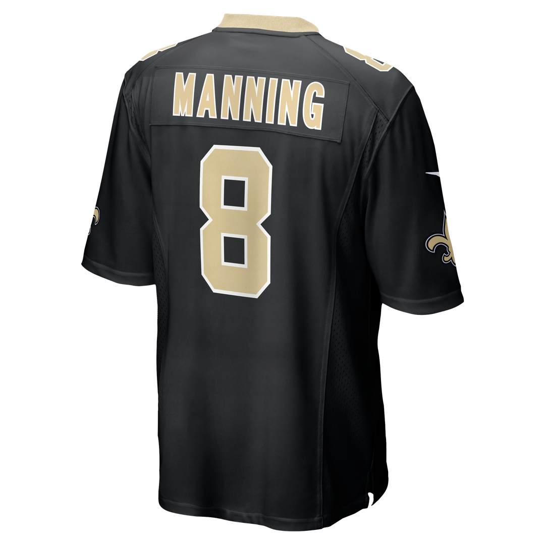 New Orleans Saints Archie Manning Nike Black Game Retired Player Jersey