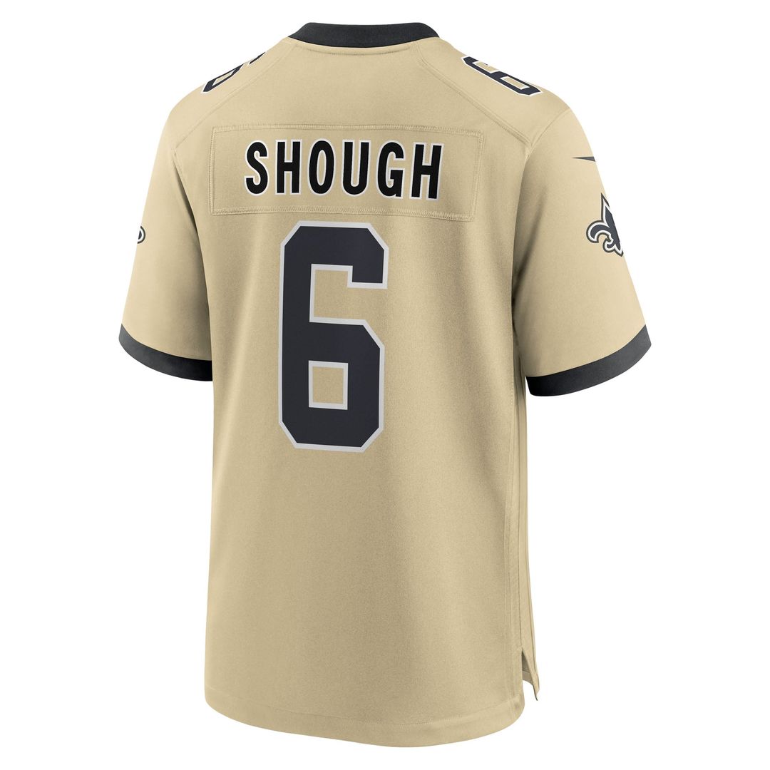 New Orleans Saints Tyler Shough Nike Gold Alternate Game Player Jersey