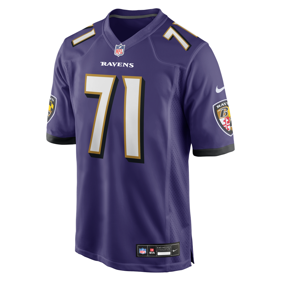 Baltimore Ravens Carson Vinson Nike Purple Team Game Jersey
