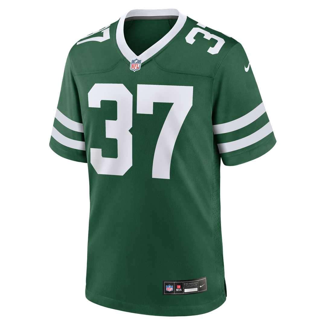 New York Jets Qwan'tez Stiggers Nike Legacy Green Team Game Jersey