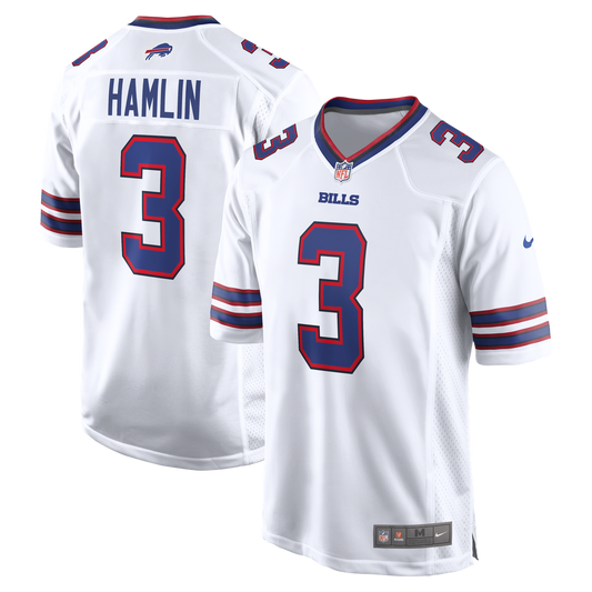 Buffalo Bills Damar Hamlin Nike White Game Jersey
