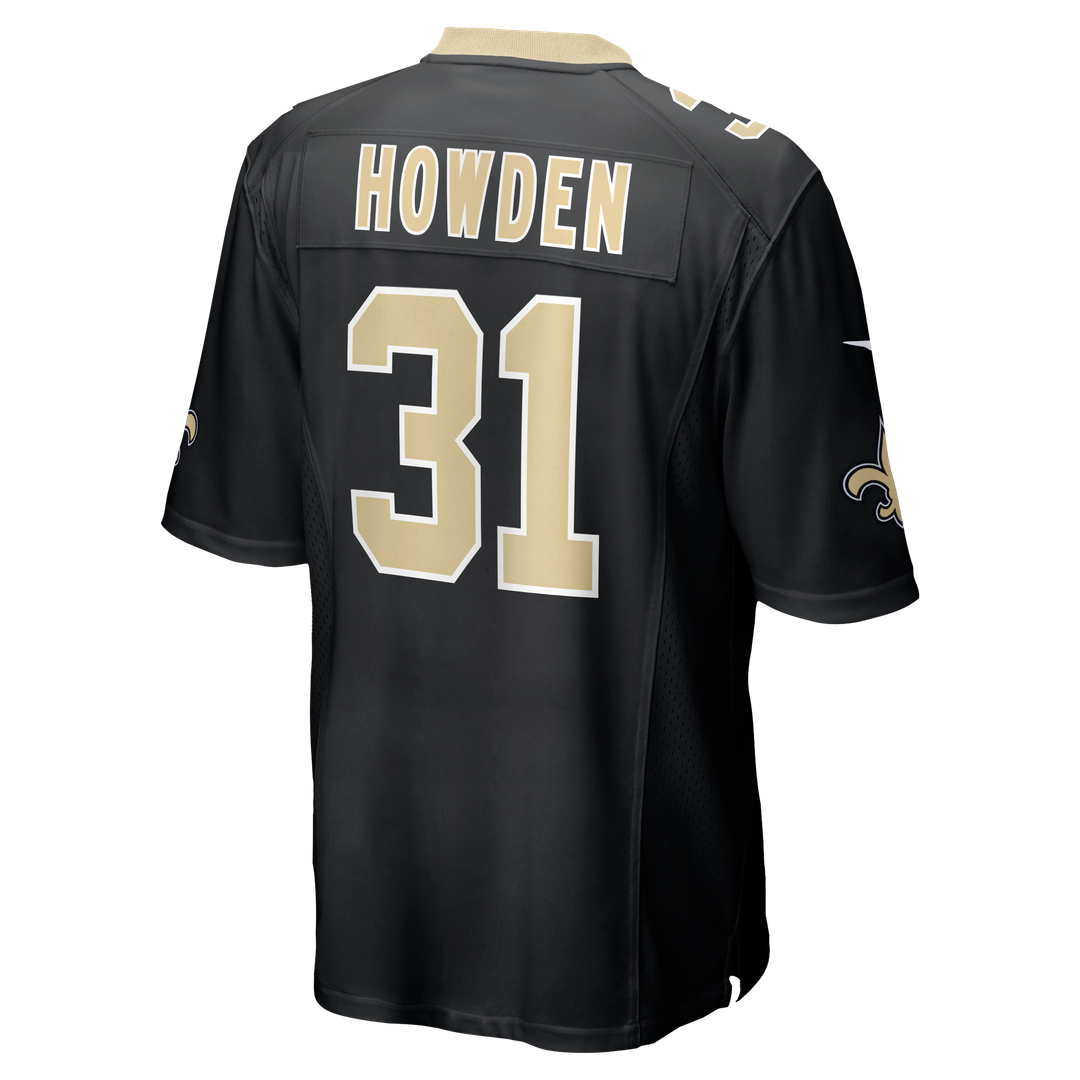 New Orleans Saints Jordan Howden Nike Black Team Game Jersey