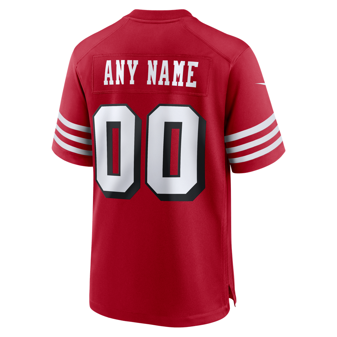 San Francisco 49ers Nike Scarlet 80th Anniversary Alternate Custom Game Jersey