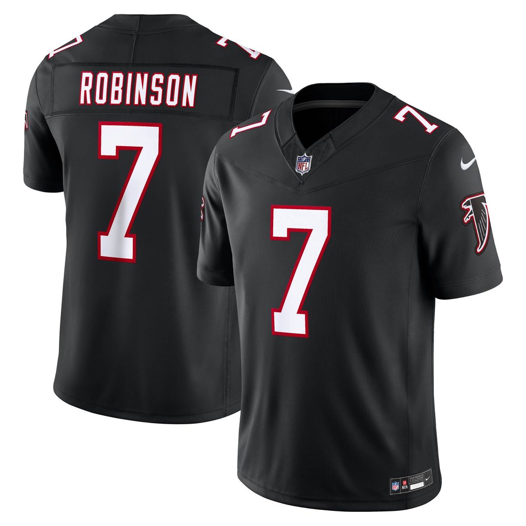 Atlanta Falcons Bijan Robinson Nike Black Alternate Throwback Vapor F.U.S.E. Stitched Limited Jersey