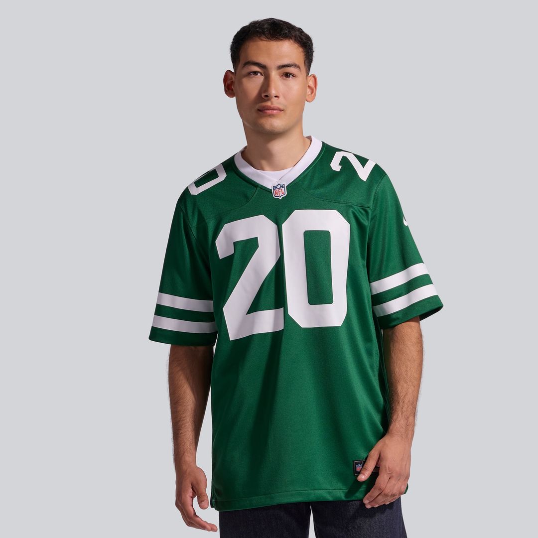 New York Jets Breece Hall Nike Legacy Black Alternate Game Jersey