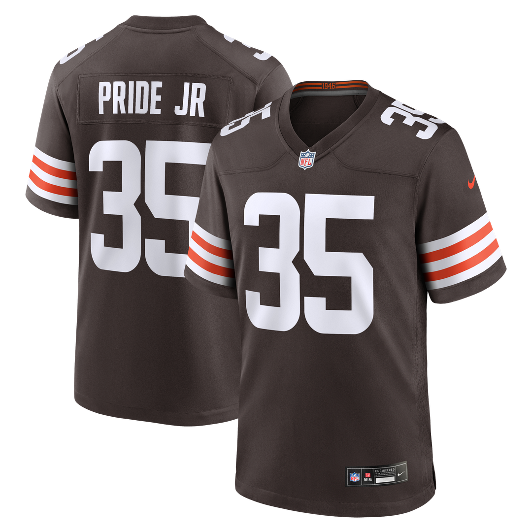 Cleveland Browns Toriano Pride Jr. Nike Brown Team Game Jersey