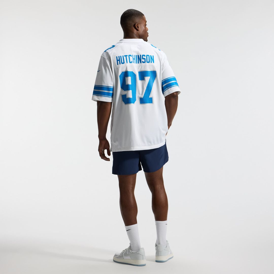 Detroit Lions Aidan Hutchinson Nike White Game Jersey