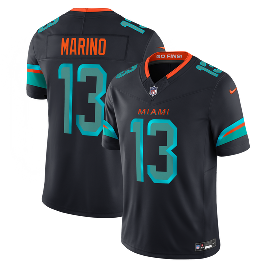 Miami Dolphins Dan Marino Nike Navy Rivalries Collection Stitched Limited Jersey