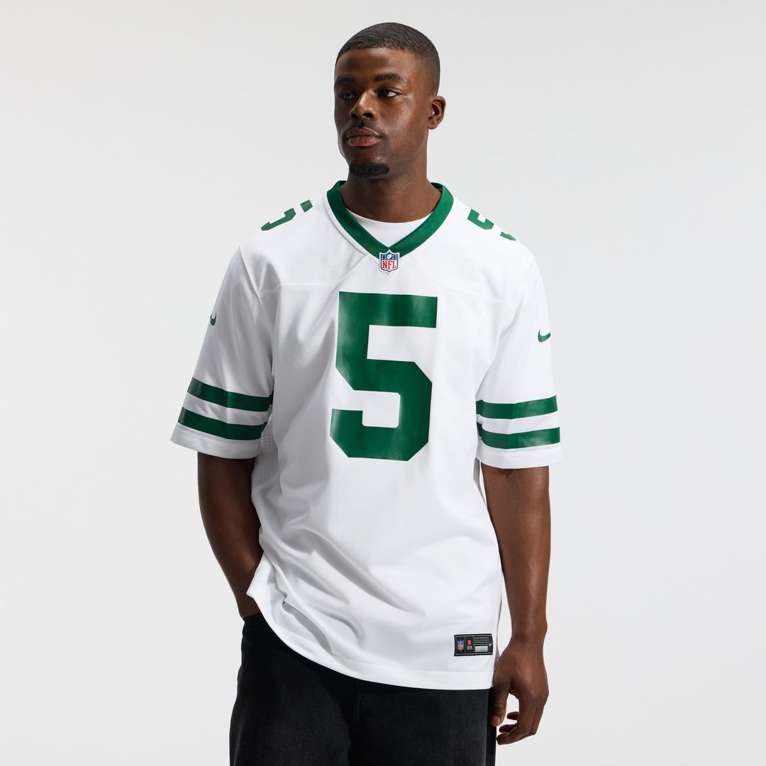 New York Jets Garrett Wilson Nike Legacy Black Alternate Game Jersey