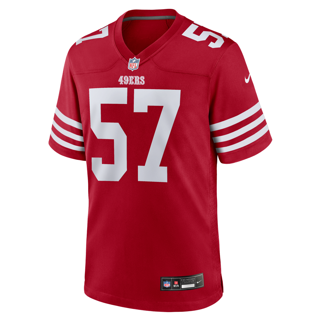 San Francisco 49ers Luke Gifford Nike Scarlet Team Game Jersey