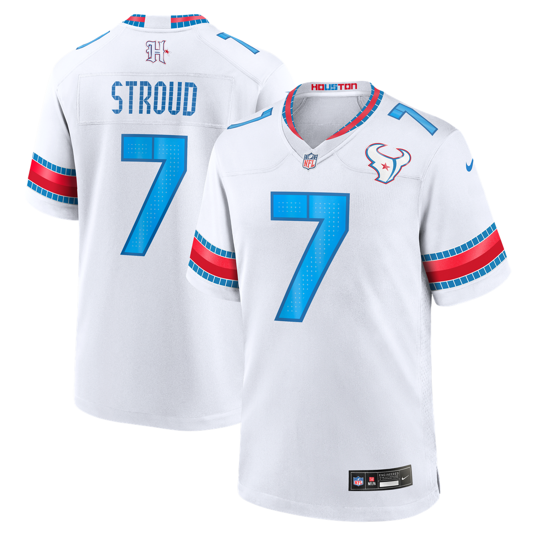 Houston Texans C.J. Stroud Nike White 2026 Rivalries Collection Game Jersey