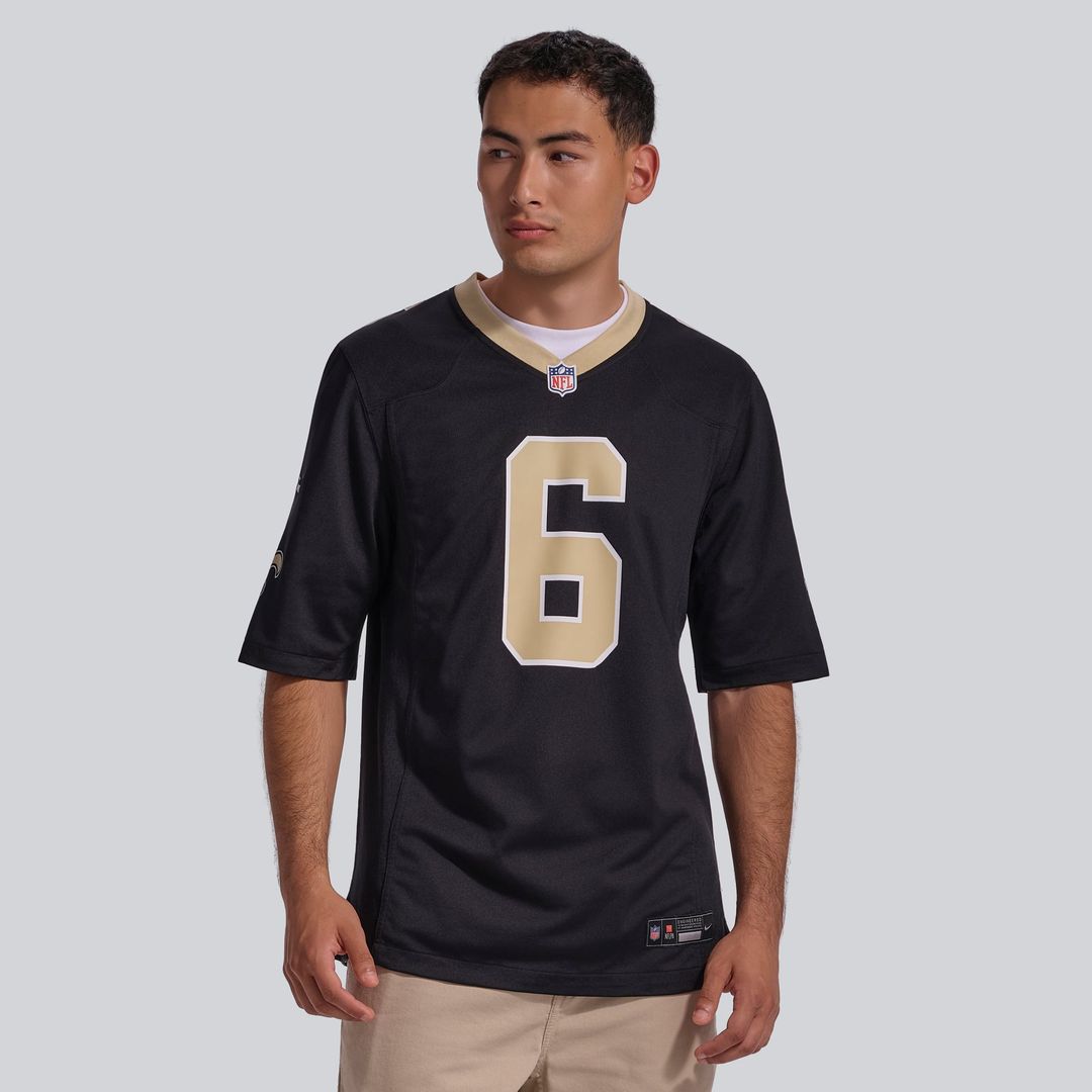 New Orleans Saints Tyler Shough Nike Black Game Jersey