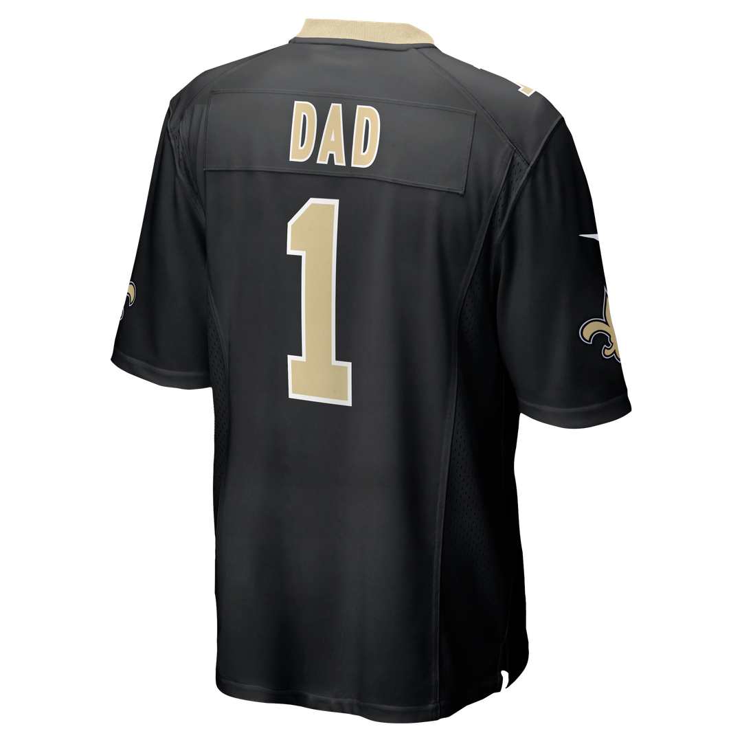 New Orleans Saints Number 1 Dad Nike Black Game Jersey