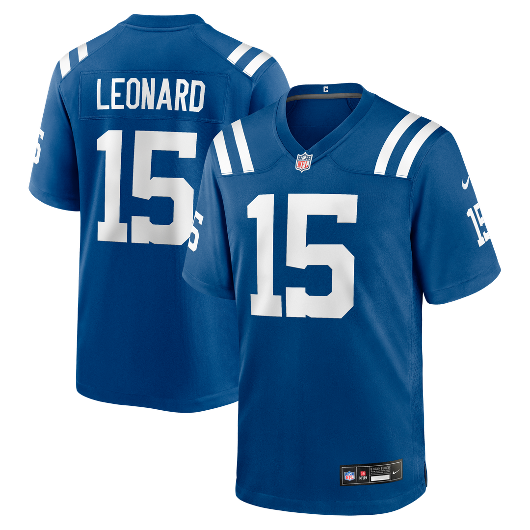 Indianapolis Colts Riley Leonard Nike Royal Team Game Jersey