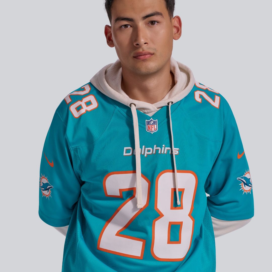Miami Dolphins De'Von Achane Nike Aqua Player Game Jersey