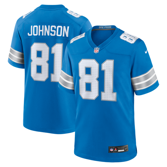 Detroit Lions Calvin Johnson Nike Blue Team Retired Game Jersey