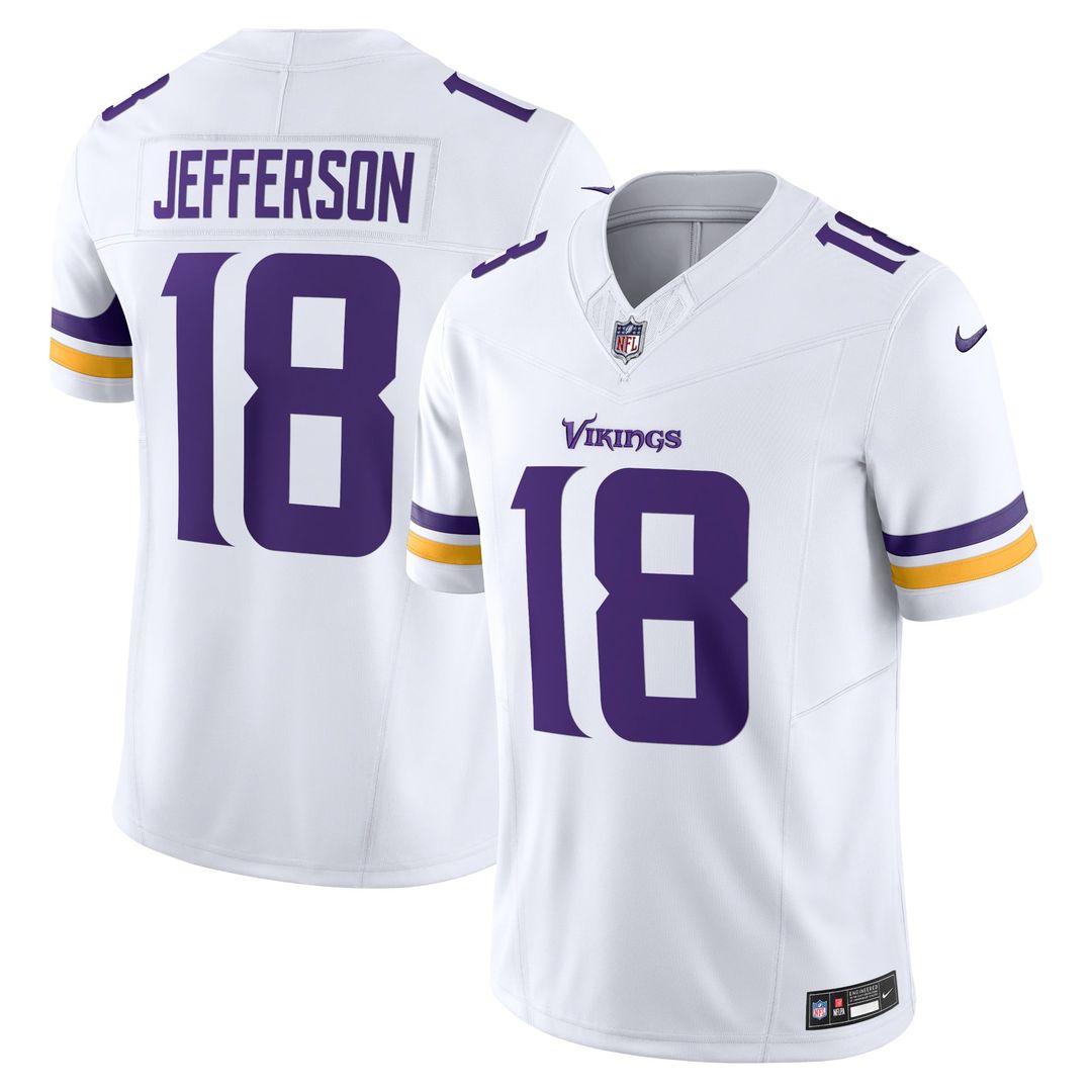 Minnesota Vikings Justin Jefferson Nike White Vapor F.U.S.E. Limited Jersey