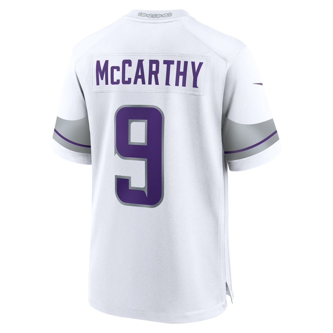 Minnesota Vikings J.J. McCarthy Nike White Alternate Game Player Jersey