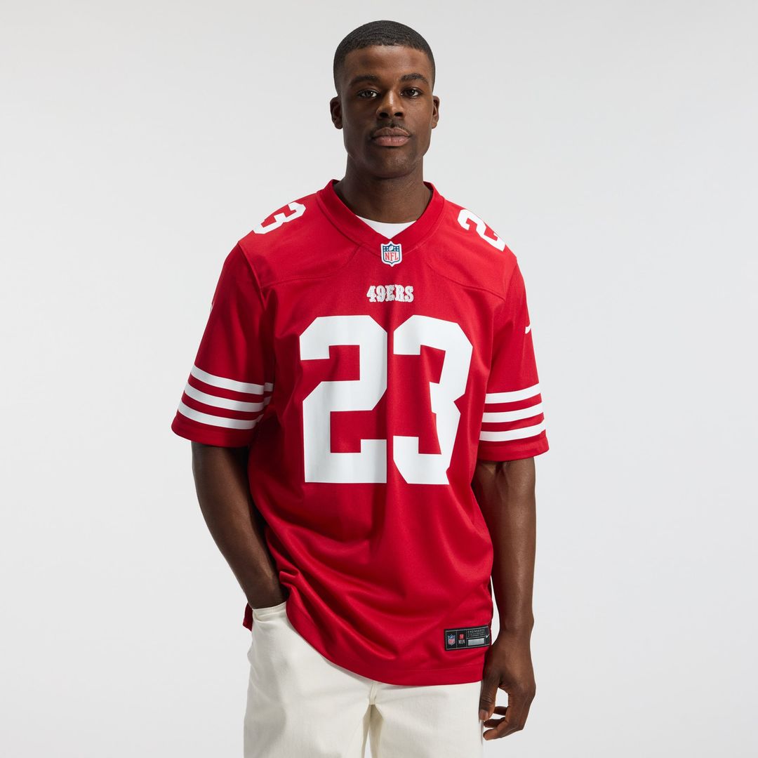 San Francisco 49ers Christian McCaffrey Nike White Game Player Jersey