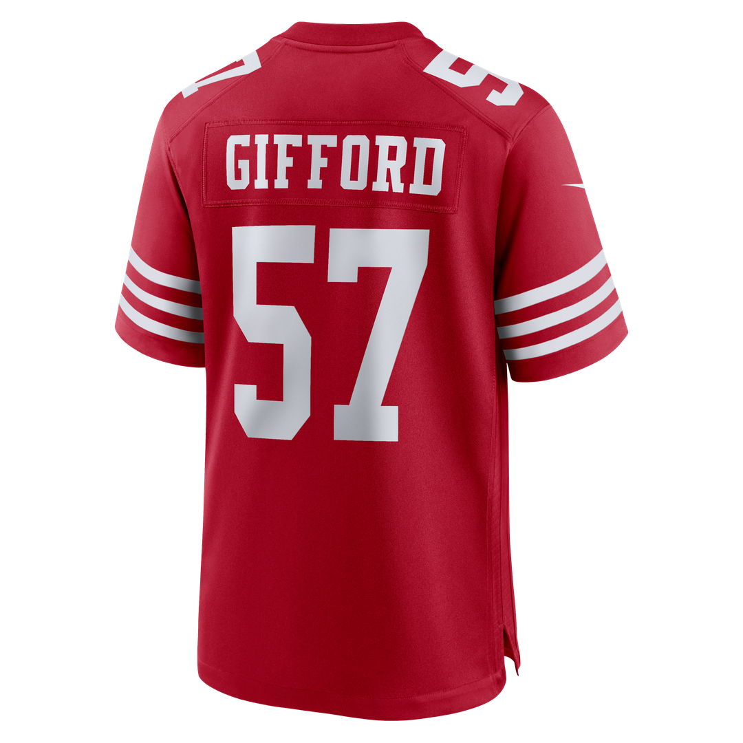 San Francisco 49ers Luke Gifford Nike Scarlet Team Game Jersey