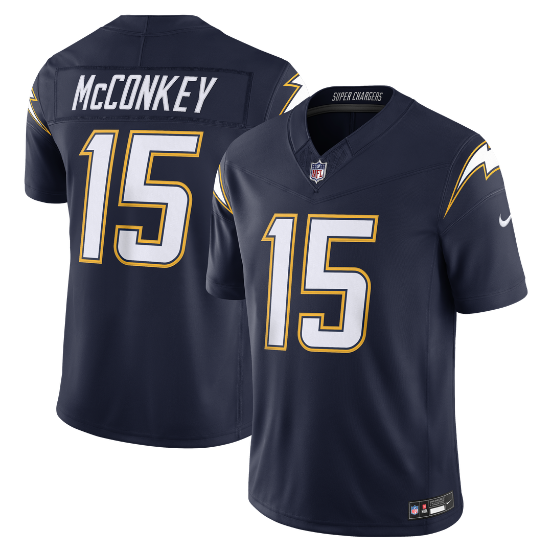 Los Angeles Chargers Ladd McConkey Nike Powder Blue Team Vapor F.U.S.E. Stitched Limited Jersey