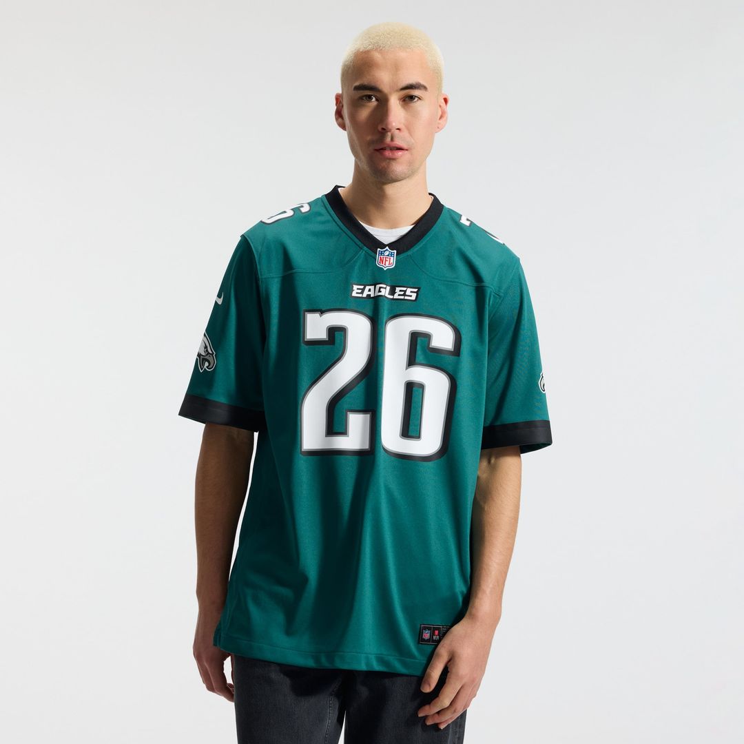 Philadelphia Eagles Saquon Barkley Nike White Game Jersey