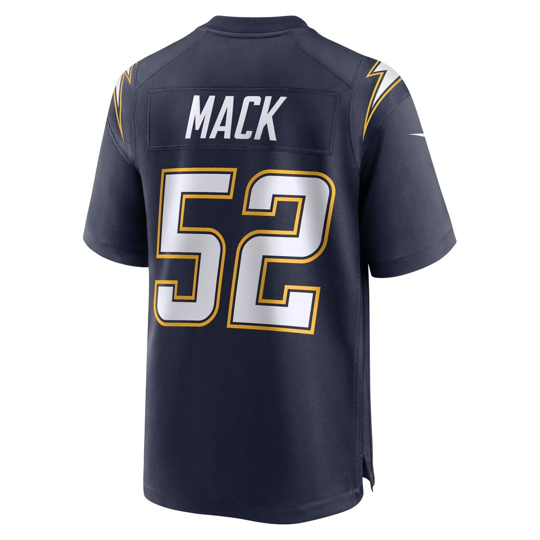 Los Angeles Chargers Khalil Mack Nike Navy Alternate Super Chargers Game Player Jersey