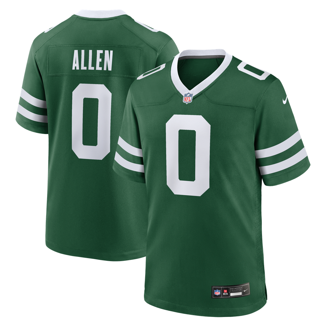 New York Jets Braelon Allen Nike Legacy Green Game Jersey