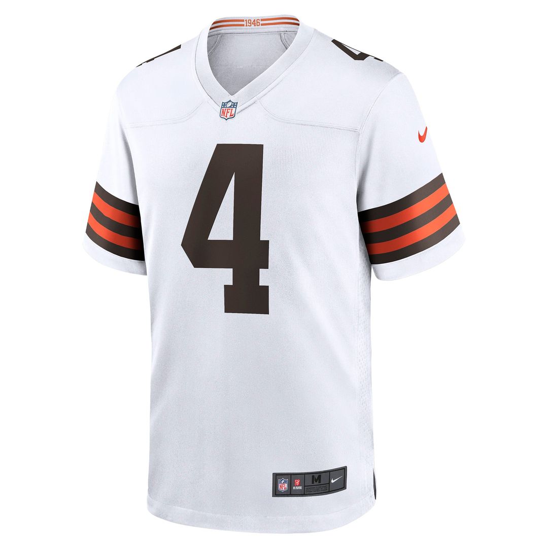 Cleveland Browns Deshaun Watson Nike White Game Jersey