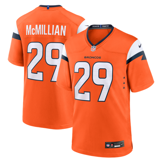 Denver Broncos Ja'Quan McMillian Nike Orange Team Game Jersey