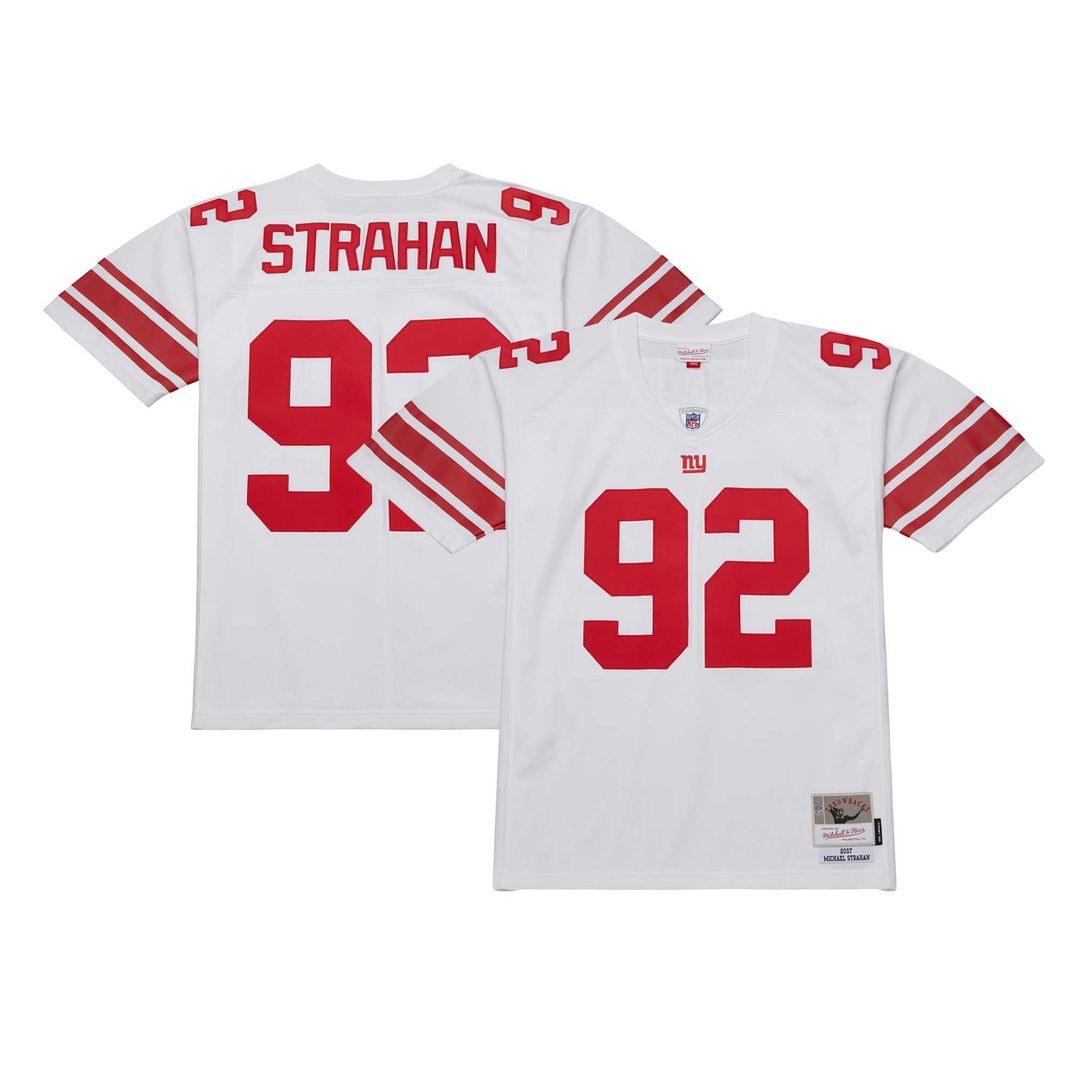 New York Giants Michael Strahan Mitchell & Ness White Legacy Replica Jersey