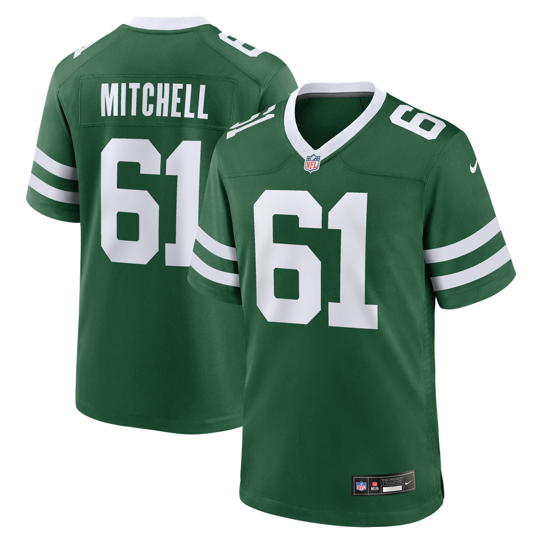 New York Jets Max Mitchell Nike Legacy Green Team Game Jersey
