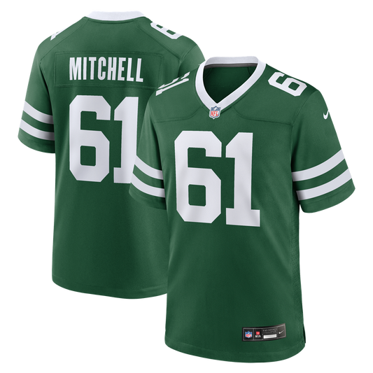 New York Jets Max Mitchell Nike Legacy Green Team Game Jersey