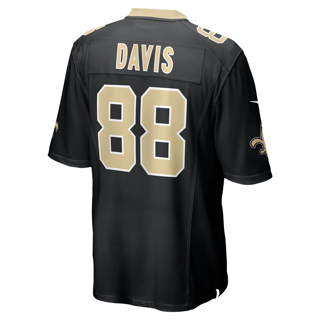 New Orleans Saints Shaquan Davis Nike Black Game Jersey