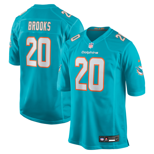Miami Dolphins Jordyn Brooks Nike Aqua Game Jersey