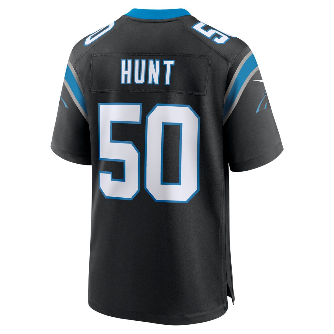Carolina Panthers Robert Hunt Nike Black Game Jersey