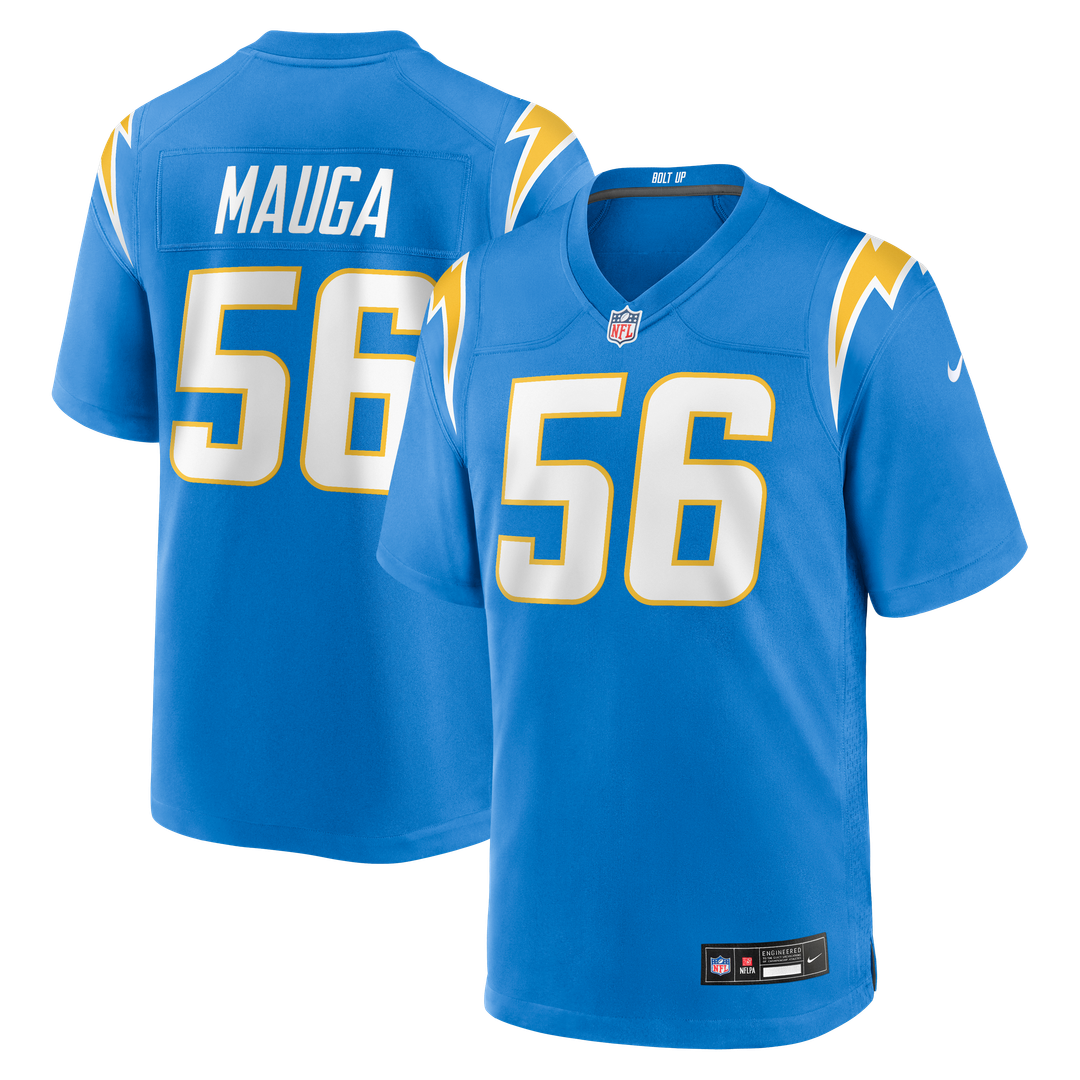 Los Angeles Chargers Kanai Mauga Nike Powder Blue Team Game Jersey